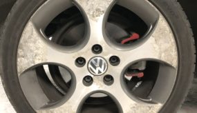 Before: VW Golf Gti wheel prior to refurbishment